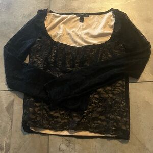 Forever 21 Black Lace Blouse